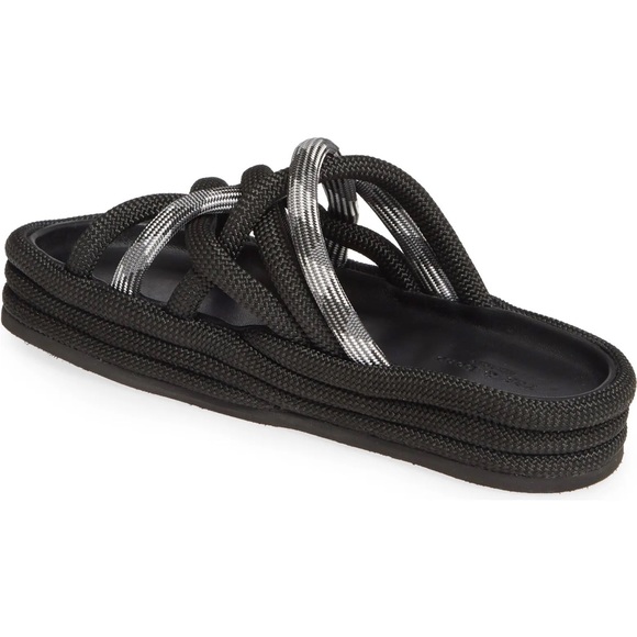 rag & bone Kris Stacked Sandal with Rope and Leather Detailing - Picture 6 of 16